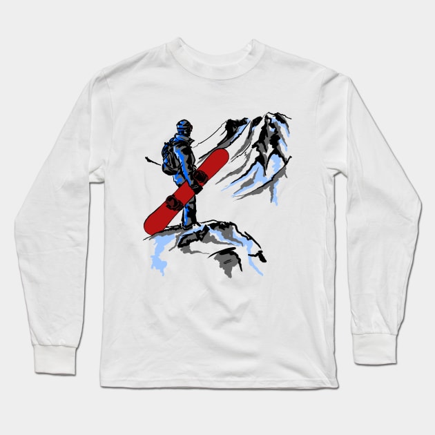 Snowboarding Long Sleeve T-Shirt by sibosssr